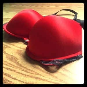 Red & Grey Front Clasp, Razor Back, Push-up Bra